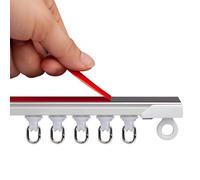 Self Adhesive ain Track Ceiling Mount No Drilling Silent Wheels Ideal for ains Shower ains Room Dividers RV ains 2.40m (2 x 1.2m)