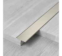 Self Adhesive Aluminium Floor Transition Strip, T Shaped Metal Door Bar Threshold, 0.9m Flooring Edge Trim for Joining Gaps Between Wood and Tile