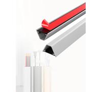 Self Adhesive Aluminum Alloy Cable Trunking Cord Cover Wire Raceway, TV Cable Hider for Wall, Paintable, Easy Cut to Length