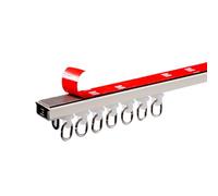 Self-Adhesive Aluminum Alloy Sliding Rail Track - No Drill Ceiling/Walls Mount for Room Dividers, Doors, Closets, RVs - Adjuble 1.6-8.5 ft | White, 101in Length