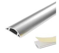 Self Adhesive Aluminum Cable Cover 100cm Anti Tripping Floor Protector Ideal for Living Room/Office Prevents Cable Hazards 3.9x1.1cm (1.5x0.43in)