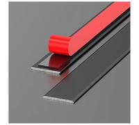 Self-Adhesive Aluminum Profile, Floor Transition Strip & Door Threshold Trim Designed for Laminate Planks, Tiles, Carpet Edges and Seamless Gap Coverage(Black,1.2cm*90cm (3Pcs))