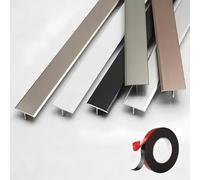 Self-Adhesive Aluminum Transition Profile - Ultra-Fine Threshold T Bar Floor Expansion Joint for Kitchen Living Room 3x90cm Stick Finish Easy to Install(Silver,3pcs*90 * 2cm)