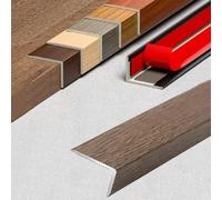 Self-Adhesive Aluminum Transition Strip - Wood Grain Door Threshold & Edge Protector - Durable, Easy Install (Maca Brown, L900xW25xH10mm)