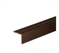 Self-Adhesive Anodised Aluminium Anti Non Slip Stair Edge Nosing Trim 900mm X 25mm X 20mm A36 Brown