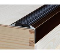 Self-Adhesive Anodised Aluminium Anti Non Slip Stair Edge Nosing Trim 900mm X 46mm X 30mm A38 Brown