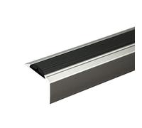 SELF-Adhesive ANODISED Aluminium Anti Non Slip Stair Edge Nosing Trim 900mm x 46mm x 30mm A38, INOX