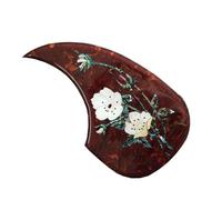 Self-adhesive Anti-scratch Plate, Classical Folk Acoustic Guitar Elastic Soft Rubber Pickguard Guitar Self-adhesive Anti-scratch Plate(Brown)