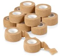 Self Adhesive Bandages - 1" x 5 Yards Per Roll - Pack of 12 Rolls, Elastic Self Adherent Cohesive Wrap First Aid Tape for Sprain Swelling and Soreness on Wrist and Ankle