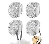 Self Adhesive Bath Towel Hooks 4 Pieces Waterproof Holder | Towel Hanger Textured Wave Water No Drill For Toilet Shower Door Clothes Coat Wallet Keys Backpack