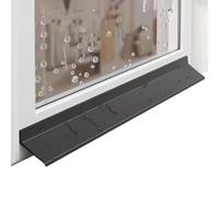 Self-Adhesive Bendable Rubber Rain Drip Edge 3.3FT to 16.4FT Window Water Barrier Strip Outdoor Door & Window Drip Cap Waterproof Protection (45mm x 2.5m)