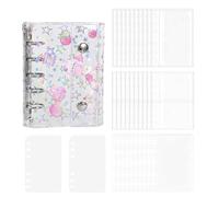 Self Adhesive Binder Organizer - Holographic Lock - Sticker Collection Book - For Cartoon Cards Photos Girls Students Teens Travel School Bedroom