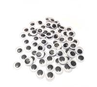 Self Adhesive Black Googly Eyes Stick On Sticky Wobbly Wiggly Craft 9mm (50)