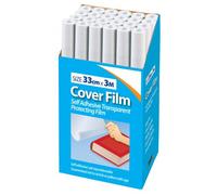 Self-Adhesive Book Cover Film - Transparent Protective Roll for Books- Various Sizes for School & Library Use (33cmx3m)