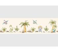 Self-Adhesive Border T-Rex Mit Freunden AG Design, AWBD 8514 | Waterproof Children's Room Wall Sticker Decoration | Wall Border for Girls and Boys | Film | Width 500 cm x Height 13.8 cm