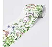 Self-Adhesive Border - Wallpaper Border Wall Border - Decorative Wall Sticker for Walls, Furniture, Ceilings, Wallpaper, Doors - Meadow Flowers - 5.00 m x 0.15 m per Roll