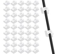 Self-Adhesive Cable Clips, 100 Pcs Clear Wire Organizers - Strong Hold Sticky Cable Tidy Clips for Home Office Cable Management & Christmas Hanging Fairy Light Decorations