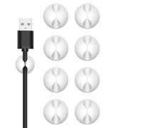 Self Adhesive Cable Clips, Cord Organizer Cable Management Self Adhesive USB Cable Holder System for Organizing Cable Cords, Ideal for Home, Office, Car, Nightstand, Desk Accessories, 4 Pack (White)