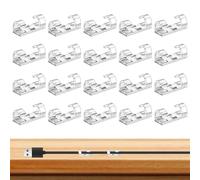 Self-Adhesive Cable Clips - Pack of 20 Cable Management Set | Wall Cable Clips No Drilling for USB Cable, Ethernet and Speaker Cable, Transparent Cable Holders