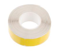Self Adhesive Cable Labels 1 Roll 67 Pcs PVC Sticker for Video Phone | Yellow, Grease Proof Tear Resistant Surface, Smooth Bright Finish, Factory Wiring and Office Use