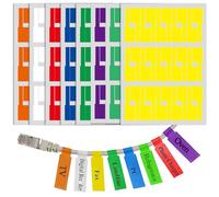 Self-Adhesive Cable Labels, Cable Labelling Label Cable Stickers Waterproof Cable Marking Assorted 8 Colours 8 Sheets Labels Durable Cable Stickers 240 Pieces