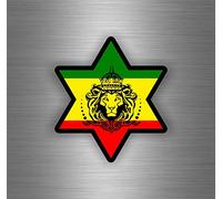 Self-adhesive Car Sticker - Jamaican Flag, Rasta, Reggae, One Love, Lion - Ref19