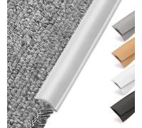 Self-Adhesive Carpet Edge Strip, PVC Transition Strips for Floor, Edge Sealing Strip for Carpet and Wooden Floor, Floor Mats, Edge Strip, White (5 m)