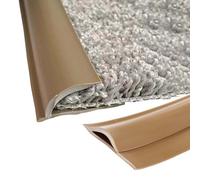 Self-Adhesive Carpet Edge Trim Strip - Flexible Floor Transition for Tile & Wood Cuttable Rug Protector 3M Adhesive 10FT Brown Binding Edge Solution for Home & Office