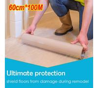 Self-Adhesive Carpet Protection Film 60cm x 100m - Temporary Floor Covering, Tear-Resistant, Easy Apply, Ideal for Stairs