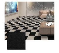Self Adhesive Carpet Tiles 1-30PCS Self Adhesive Carpet Tile Easy Peel Stick Soundproof Office Floor 30PCS Sticker Square Mat(BLACK a khaki,30x30cm 12pcs)