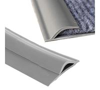 Self Adhesive Carpet Transition Strip with Edge Trim, designed for seamless transitions from Carpet to Tile or Vinyl Floors, perfect for Doorways.(Gray,5ft)