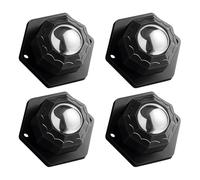 Self Adhesive Caster Wheels, 4 Pack Mini Swivel Furniture Rollers, 360° Stick On Wheels, Up to 15 kg Per Wheel, 1 Inch Low Profile Castors for Storage Boxes, Bins, Small Appliances & Furniture