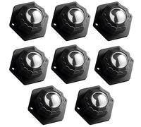 Self Adhesive Caster Wheels, 8 Pack Mini Swivel Furniture Rollers, 360° Stick On Wheels, Up to 15 kg Per Wheel, 1 Inch Low Profile Castors for Storage Boxes, Bins, Small Appliances & Furniture