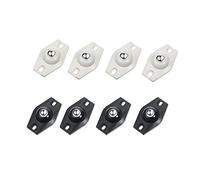 Self Adhesive Castor Wheels,KEUGT 8pcs Small Castor Wheels,Mini Swivel Wheels Sticky,Ball Castor Set,Universal Pulley Rollers,Plastic 360° Casters for Storage Boxes,Trash Cans,Furniture Wheel Rollers