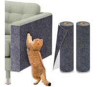 Self Adhesive Cat Scratching Mat, 2PCS Cat Scratch Mat Couch Furniture Protector Wall Mounted Anti Scratch DIY Climb Cats Scratcher Pads for Couch, Wall, Doors (Gray,30 * 100cm)