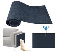Self-Adhesive Cat Scratching Mat - DIY Trimmable, ScratcherEco-Friendly Non-Woven Fabric for Cat Sofa, Furniture Protector to Reduce Scratching Damage (black, 40x200cm)