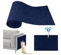 Self-Adhesive Cat Scratching Mat - DIY Trimmable, ScratcherEco-Friendly Non-Woven Fabric for Cat Sofa, Furniture Protector to Reduce Scratching Damage (deep blue, 30x30cm)