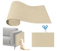 Self-Adhesive Cat Scratching Mat - DIY Trimmable, ScratcherEco-Friendly Non-Woven Fabric for Cat Sofa, Furniture Protector to Reduce Scratching Damage (khaki, 40x100cm)