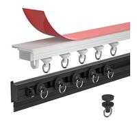 Self Adhesive Ceiling Curtain Rail, 90cm Heavy Duty Curtain Track Ceiling And Wall Mounted, No Drill Curtain Pole, Aluminum