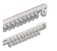 Self-Adhesive Ceiling Curtain Rail Set - 410 cm No Drill Installation for Bunk Beds & Bay Windows - Easy to Install Strong Adhesive Perfect for Effortless Curtain Hanging