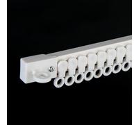 Self-Adhesive Ceiling Curtain Track - No Drill, Quiet & Smooth Room Divider Rail for Ceiling/Wall Mount - 5.6FT (170CM) Side Mount Curtain Pole, Perfect for Home & Office