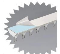 Self-Adhesive Ceiling Curtain Track System - 240cm Room Divider Aluminum Rails for Dressing Room, Shower, Corner Office, No Drill, Easy Install, White