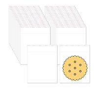 Self Adhesive Cellophane Bags 3"x3" 200pcs Small Clear Self Sealing Cello Bags 50µm Tiny Transparent OPP Poly Bags for Seeds Jewelry Earrings Coins Candies Bakery Cookies(11 Sizes for Choosing)