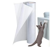 Self-Adhesive Clear Cat Scratch Guard - Invisible Protection For Your Furniture | Pet Protector Film For Couch Sofa Chair Carpet Wall Door Leather Table | Easy Cut To Size, Strong Adhesion Rem