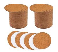 Self-Adhesive Cork Round, Allazone 120 Pack 9 x 9CM Cork Backing Sheets for Wall Decoration, Party Supplies Coasters and DIY Crafts