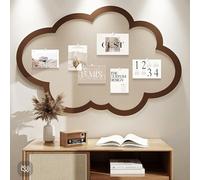 Self Adhesive Corkboard Alternative Cloud Felt Bulletin Board,Home Office Felt Vision Board DIY Wall Display Panel for Photos Memos Messages (Khaki,50x80cm)