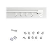 Self-Adhesive Curtain Rails for Ceiling and Wall Mount, Easy Install, No Damage for Room Divider and Bay Windows, Perfect for Living Room or Bedroom