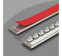 Self-Adhesive Curtain Track 3.3ft-9.8ft, No Drill Ceiling Rail for Window & Shower, Easy Install Curtain Rods for Bedroom & RV, Champagne Color (0.9m/2.95ft)