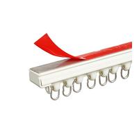 Self Adhesive Curtain Track 40cm/50cm/60cm/70cm/80cm/90cm/100cm/110cm/120cm/140cm/150cm/160cm/180cm/200cm Room/Dividers/Ceiling Curtain Rail Set(5.9ft/180cm(2x90cm))