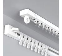 Self Adhesive Curtain Track, Curtain Rod For Windows Ceiling Or Wall Mount, 2.3-19.7ft Silence Curtain Rails, No Drill, Screws Or Tools(75cm/2.46FT)